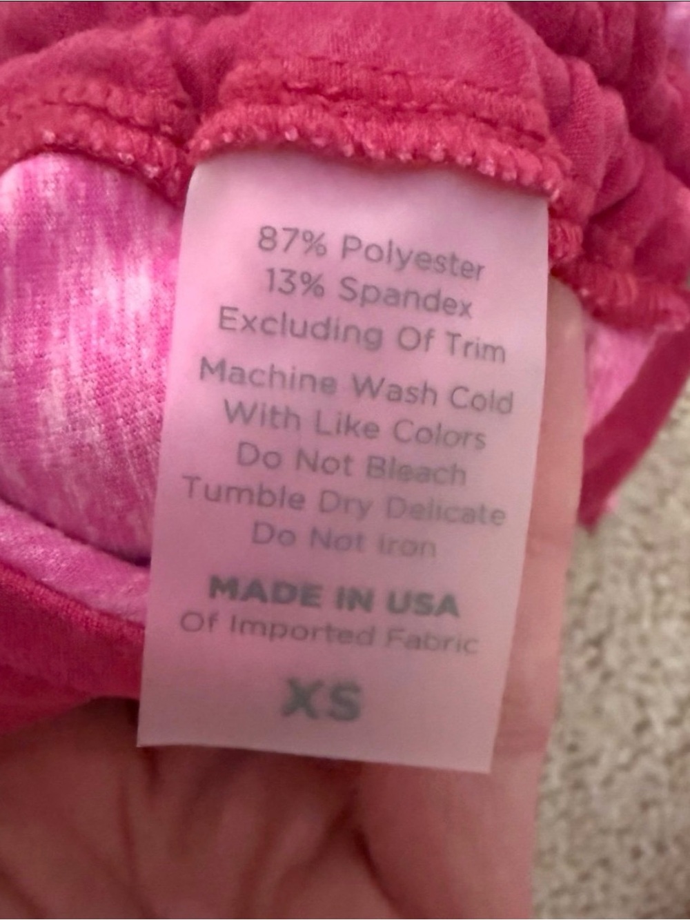 Pink Ombre Seamless Workout Set - Sports Bra & High-Waist Leggings - Picture 3 of 3